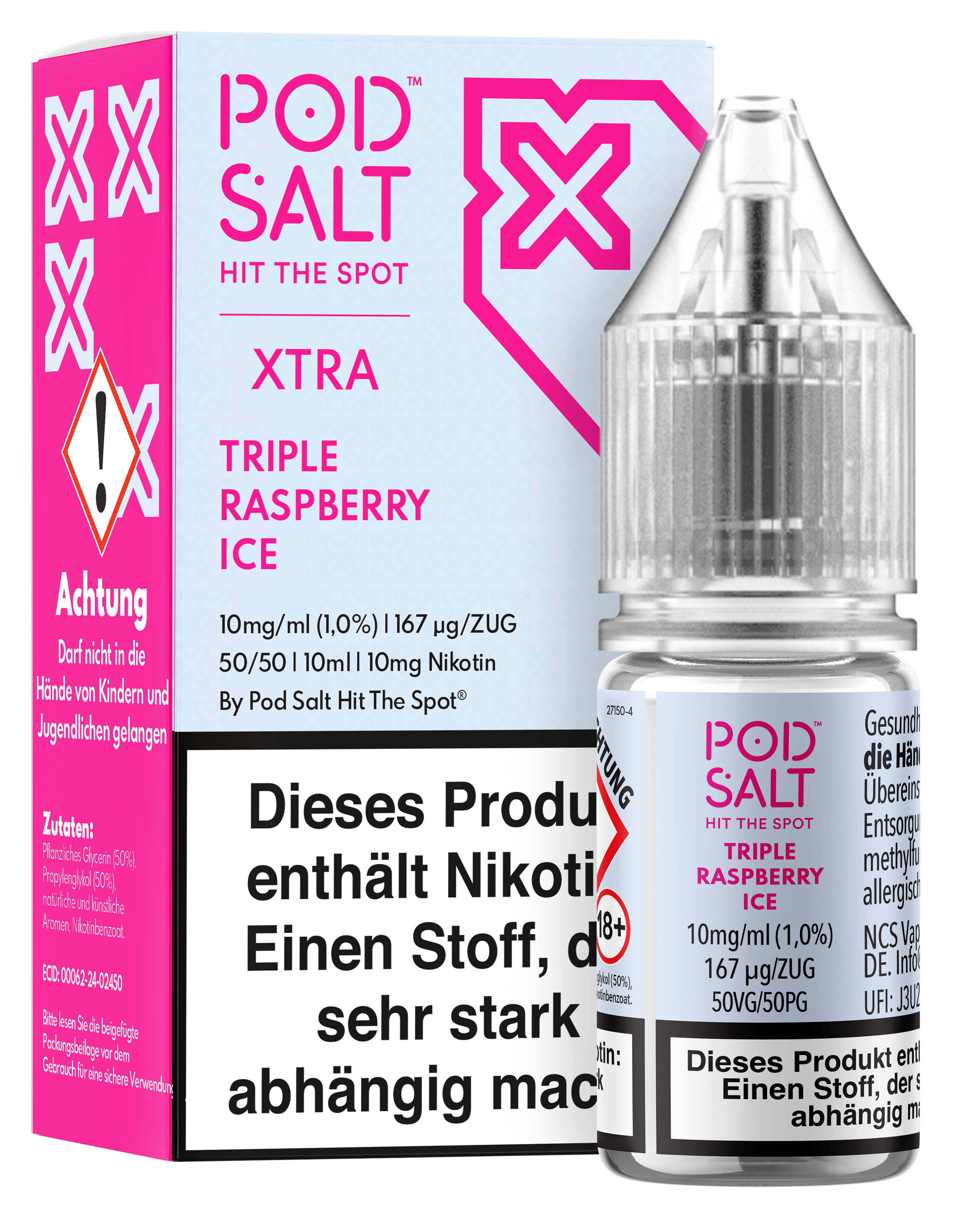Pod Salt Xtra - Triple Raspberry Ice 10 ml