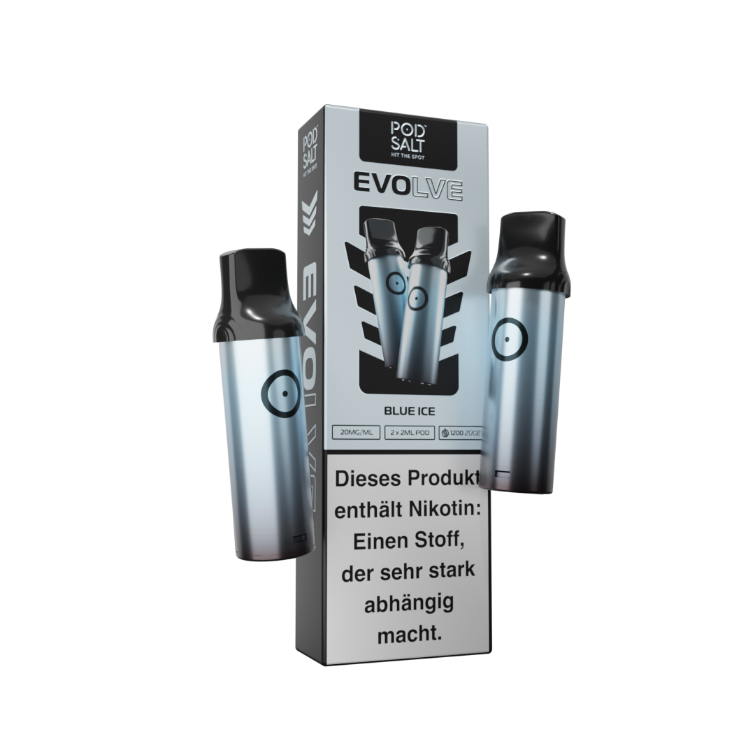 Pod Salt Evolve - Blue Ice 2x2ml Pod - 20mg/ml Pod Salt Evolve - Blue Ice 2x2ml Pod - 20mg/ml