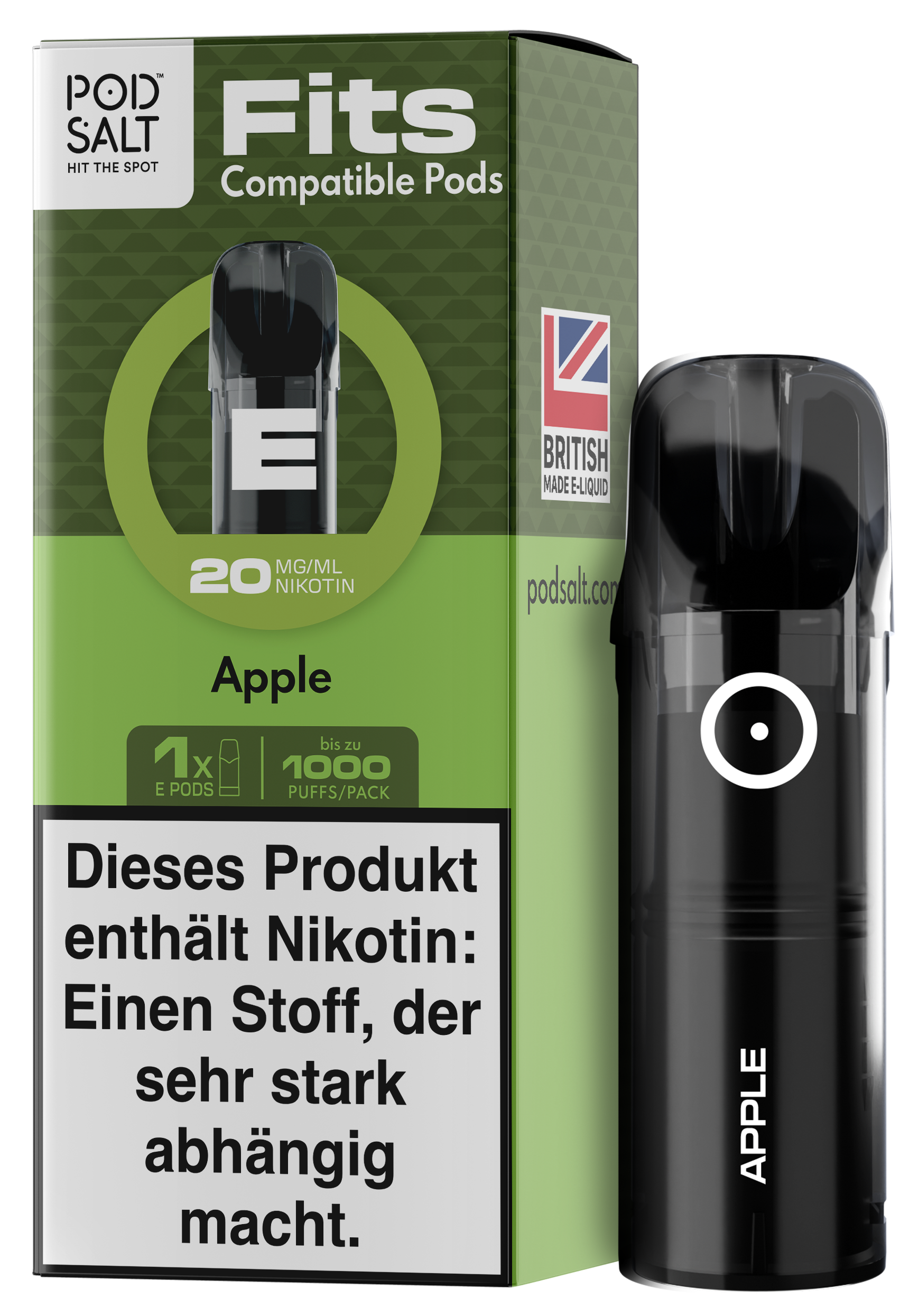 Pod Salt - Fits Pods Apple 20mg/ml - 3 Pack
